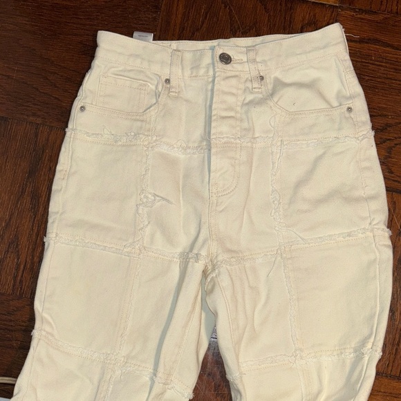 PACSUN Cream Colored Patchwork Dad Jean - Picture 2 of 13